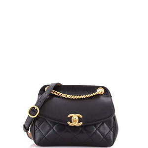 Chanel Curved Flap Bag Quilted Lambskin #246422C40B